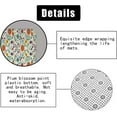 thumbnail image 6 of 4PCS Boho Colorful Floral Shower Curtain Sets with Rugs, Waterproof Fabric Black Shower Curtain, Modern Aesthetic Spring Red Pink Flower Green Leaves Plant Botanical Wildflower Bathroom Decor, 6 of 7