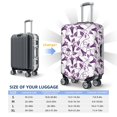 thumbnail image 4 of Disketp Violets Flowers Elastic Travel Luggage Cover Travel Suitcase Protective Cover For Trunk Case Apply To 18''-32'' Suitcase Cover-Medium, 4 of 7