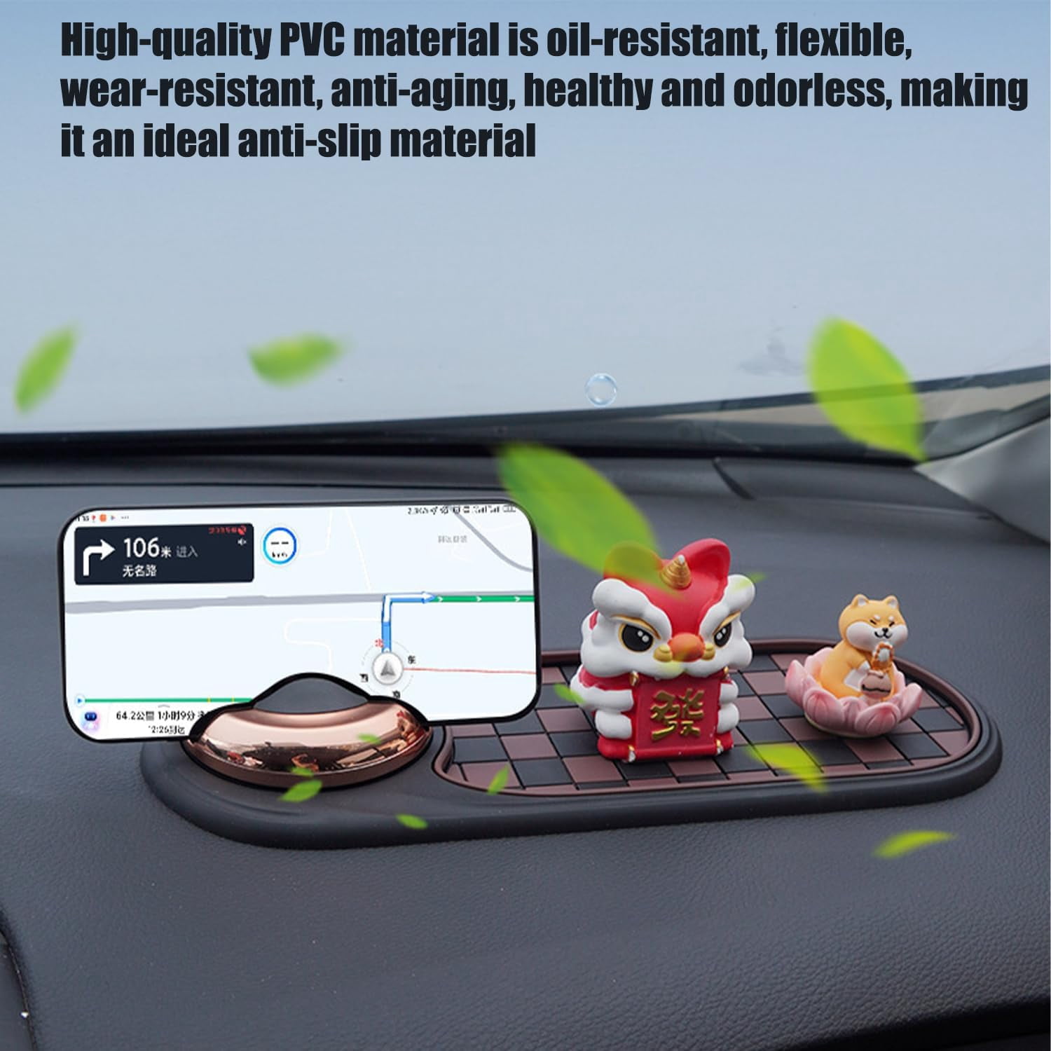 Multifunctional 4-in-1 Mobile Phone Stand On-Board Anti-Slip Pad, Anti-Slip, Durable with Temporary Parking Number (Set B)
