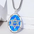 thumbnail image 4 of Star Of David Necklace 925 Sterling Silver Jewish Star Necklace Magen David Pendant Yhvh Yhwh Jehovah Yahweh Hebrew Necklace Jewish Jewelry Gifts for Men Women, 4 of 6