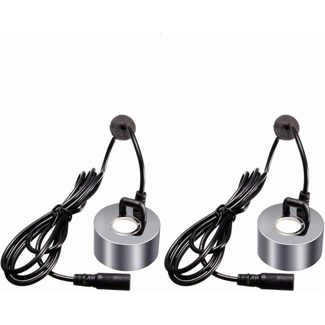 24V Ultrasonic Mist Maker Fogger, Silver Fish Reptile Tank Mister Fogger Water Fountain Pond Air Humidifier Atomizer Head 2PCS