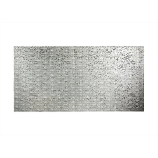 Panneau décoratif extérieur métal - brise vue motif étoiles - acier blanc