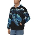 thumbnail image 3 of Wukai Ocean Turtle Print Men's Zip-Up Hoodie,Fleece Full-Zip Hoodie for Men, Hooded Sweatshirt-X-Large, 3 of 5