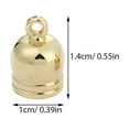 thumbnail image 2 of OULII 120 Pcs Embouts de Cordon Ronds Accessoires en Métal pour Bijoutiers, 2 of 7