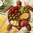thumbnail image 6 of 2025 Sea Turtle Charcuterie Platter - 8-Tentacle Ocean Theme Board for Cheese, Meats & Fruits, Ideal Entertainer's Gift Sea Turtle Design Wood Serving Tray(8 Inch）, 6 of 7