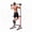 Red & Black, variant on Riedhoff Power Tower Workout Station, Adjustable Pull Up Bar with Dip Bars, 10 Height Levels, Red
