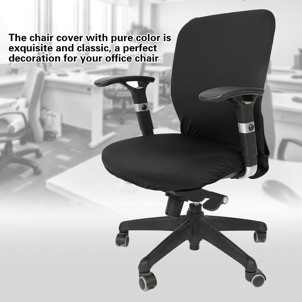 Housse de chaise élastique lavable GSDGV Housse de chaise de bureau Housse de chaise moderne Noir Housse de chaise de bureau élastique amovible universelle Taille : XL 