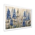 thumbnail image 2 of Designart "Minimalist Blue And White Bonnets" Blue Bonnets Picture Framed Canvas Prints, 2 of 5