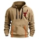 thumbnail image 2 of Sudadera con capucha para hombre, informal, con estampado, deportiva, de manga larga, blusa de poliéster, 2 of 4
