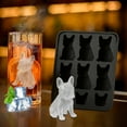 thumbnail image 5 of French Bulldog Ice Mold, Reusable Bigfoot Ice Cube Mold, 6 Cavity Silicone Dog Ice Cube Trays, Food Grade Flexible Ice Maker, Funny Silicone Popsicle Molds, Easy Release with Clip (Dog*1), 5 of 5