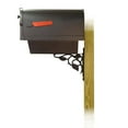 thumbnail image 3 of Special Lite Products TC-FLO-FS-2014-BLK Savannah Curbside Mailbox with Newspaper Tube & Floral Front Single Mailbox Mounting Bracket - Black, 3 of 4