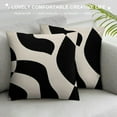 thumbnail image 3 of JEUXUS  Black White Geometric Modern Abstract Neutral Art Throw Pillow Cover, Abstarct Art Throw Pillow Case Home Living Room Bedroom Patio Couch Decor,Women Gifts (Black), 3 of 5