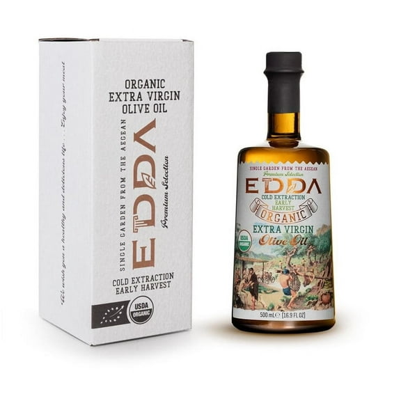 EDDA Extra Virgin Olive Oil 500ml – Cold Extracted, 0.3% Acidity, Gold Medal Winner