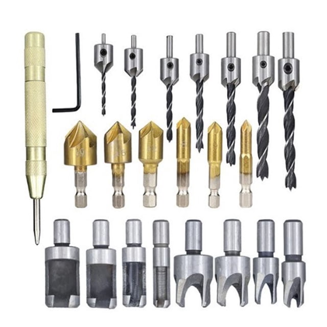 Ensemble de Bouchons d'Ouverture de Trou, 23 Pcs Ensemble de Bouchons de Forage Multifonctionnel