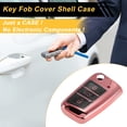 thumbnail image 3 of Unique Bargains Pink TPU Silicone Car Key Case for VW Golf 7 Mk7 Tiguan Touran T-Roc T-Cross Polo Jetta Caddy Beetle Passat-3 Buttons Remote Control Key Fob Case, 3 of 6
