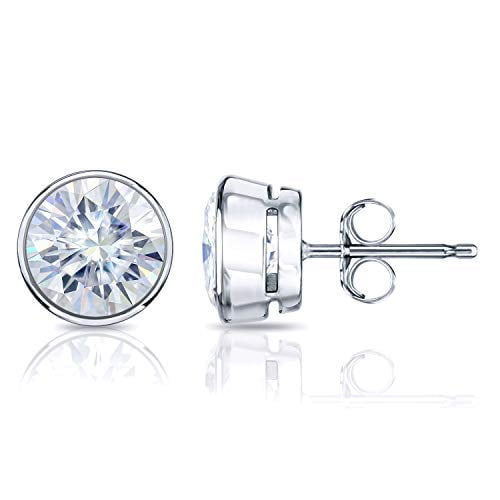 Details about   2.00Ct Round Cut Diamond Solitaire Push Back Stud Earring 14K White Gold Finish