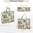 thumbnail image 6 of FORMRS Womens Corduroy Tote Bag Crossbody Shoulder Handbag with Pocket, Green Mountain Pattern, 6 of 7