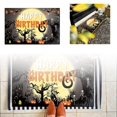 thumbnail image 1 of Tema De Halloween 1 Póster Con Logotipo De Tela, Fondo De Pancarta, Calabazas Y Murciélagos De Halloween Para Fondo De Fotomatón De Cumpleaños, Decoración De Fiestas, 1 of 6