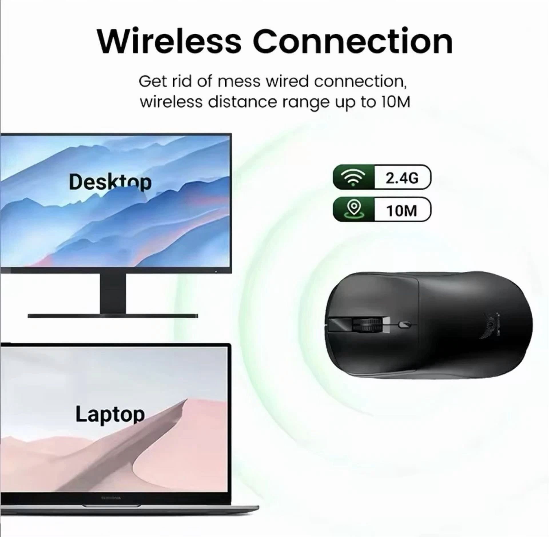 CIRCLE- 2.4G Wireless Mouse Gaming Mouse Ergonomic Mice 800-1200-1600 Dpi Mouse