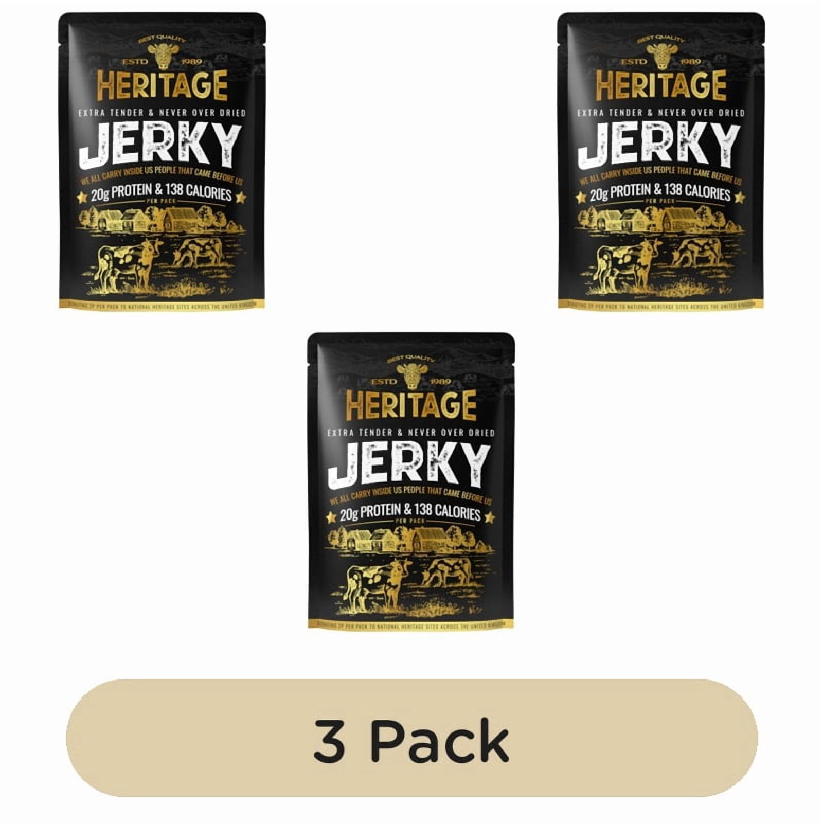 Heritage Jerky 55g, British Import (Pack of 3)