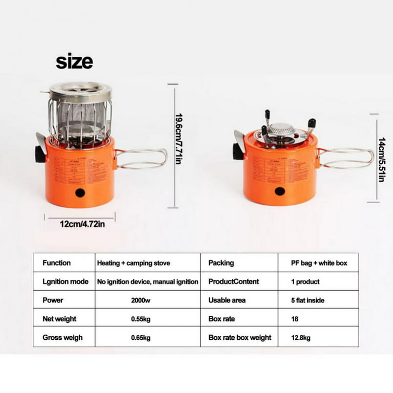 Mini Ice Fishing Heater With Liquefied Gas, For Outdoor Camping