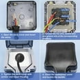 thumbnail image 3 of PC Socket IP66 Waterproof Dustproof Wall German Standard 220-250V 16A 100MB 50mH Male Female Socket Current Plug Plug Waterproof Sealing, 3 of 5