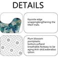thumbnail image 5 of 4 Pcs Black Butterfly Moon Shower Curtain Set Vintage Aesthetic Gothic Bathroom Set with Floral Plants Bathroom Set with Hook Toilet Lid Cover and Bath Mat, 5 of 6