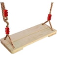 thumbnail image 3 of Durable Wood Swings for Backyard Fun, Extra Thick Rope Swing Seat with Rainproof Coating, Swing Set Accessories for Children & Adults, 3 of 5