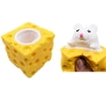 thumbnail image 4 of Mouse Cup 5cm Juguetes de descompresión Soft Cheese Finger Squeeze Toys Regalos Blanco, 4 of 8