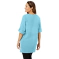 thumbnail image 2 of Woman Within Plus Size Perfect Roll-Tab-Sleeve Notch-Neck Tunic, 2 of 3