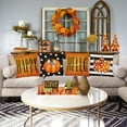thumbnail image 5 of Set of 4 Fall Pillow Covers 16x16 Inch Fall Thanksgiving Pumpkins Throw Pillows Covers Autumn Leaves Decorative Cushion Covers Outdoor Sofa Couch Pillow Cases Fall Halloween Decorations (16 by 16), 5 of 5