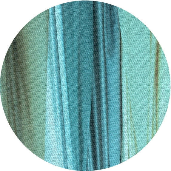 Ahgly Company Indoor Round Patterned Aquamarine Stone Green Area Rugs, 5' Round