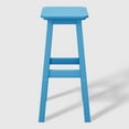 thumbnail image 4 of WestinTrends Malibu 29" HDPE Outdoor Patio Square Bar Stools (Set of 2), Pacific Blue, 4 of 8