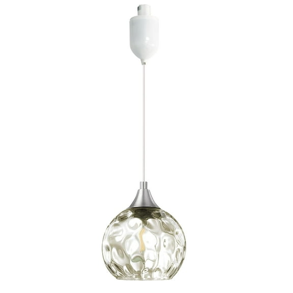 Kiven J-Type track lighting pendants,Modern J track pendant lights with Amber Glass Globe,Decorative Track Lighting Fixture Adjustable Height for Kitchen Hallway Restaurant Shop(1-Light)