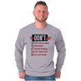 thumbnail image 5 of Funny Pessimist To Don't List Lazy Long Sleeve TShirt Men Women Brisco Brands L, 5 of 6