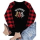 thumbnail image 5 of Camisas Navideñas Para Mujer, Camisetas de Manga Larga, Blusa Pulóver Fruncida de Cuello Redondo Con Estampado de Moda Erógena Informal Odeerbi ODB201933, 5 of 5