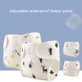 thumbnail image 3 of Worallymy 4PCS Washable Summer Baby Cloth Diaper Cover Cotton Thin Breathable Newborn Baby Diapers Reusable Cloth Nappies, 3 of 7