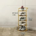 thumbnail image 3 of Shoe Storage Organizer Shoe Rack Multi-Layer Vertical Shoe Rack Save Space Iron Stand Storage Shelf for Living Room Doorway Furniture Products Shoe Rack for Door (5 Layer White China), 3 of 6