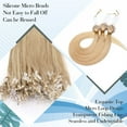 thumbnail image 5 of MY-LADY 50S 1G Remy Micro Beads Hair Extensions Human Hair Thick Invisible Nano Beads Micro Link Hairpiece 16inch #613 Bleach Blonde, 5 of 8