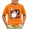 thumbnail image 2 of Wonitaaizi Teen Girls Pumpkin Halloween Tshirts Funny Ghost Graphic Tees Kids Cute Holiday Party Clothes (6-7 Years,Orange), 2 of 5