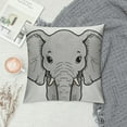 thumbnail image 2 of Shiartex Elephant Throw Pillow Case ，Cute Grey Elephant Decorative Cushion Cover for Home Living Room Bedroom Girls Room,Gifts for Wild animal Lovers Elephant Lovers Girls White, 2 of 5