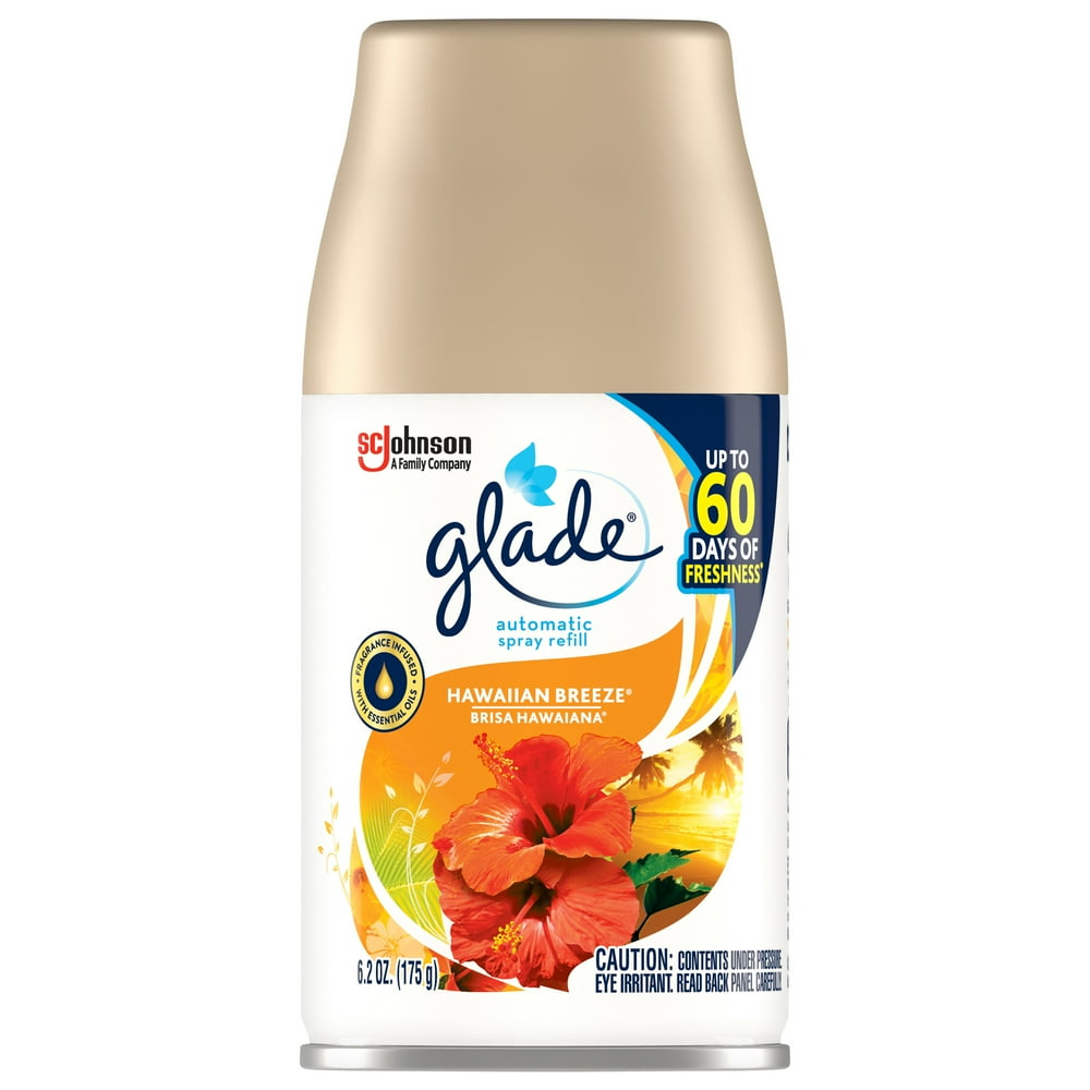 Glade Automatic Spray Refill 1 CT, Hawaiian Breeze, 6.2 OZ. Total, Air