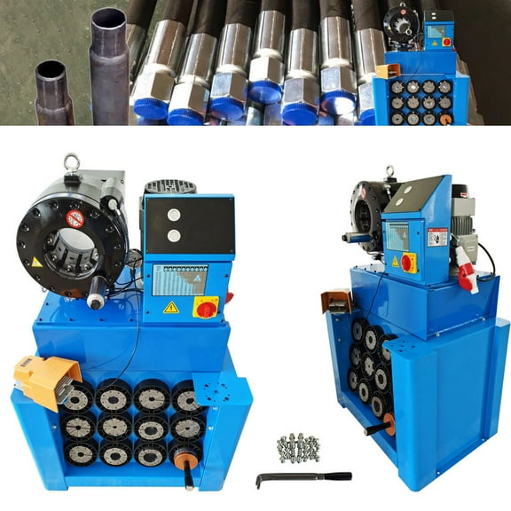 0.55"-2.72" Hose Crimper High Pressure Hydraulic Hose Crimping Machine with 13 sets of Dies Tube Shrinking Machine 480V 3PH