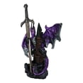 thumbnail image 5 of Purple Knight Dragon With Castle Tower And Gothic Sword Letter Opener Figurine, 5 of 9