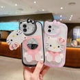 thumbnail image 4 of Nuevos diseños Hello Cute kitty 3D Cat espejo de maquillaje móvil TPU + PC funda de teléfono para iPhone 14 13 12 11 Pro max con soporte, 4 of 4