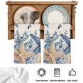 thumbnail image 5 of Blue Starfish Coastal Kitchen Towels Set of 4, Eucalyptus Summer Nautical Shell Rustic Absorbent Dish Towels for Kitchen, Microfiber Hand Towel, Quick Drying Tea Towel for Cleaning Dishcloths, 5 of 7