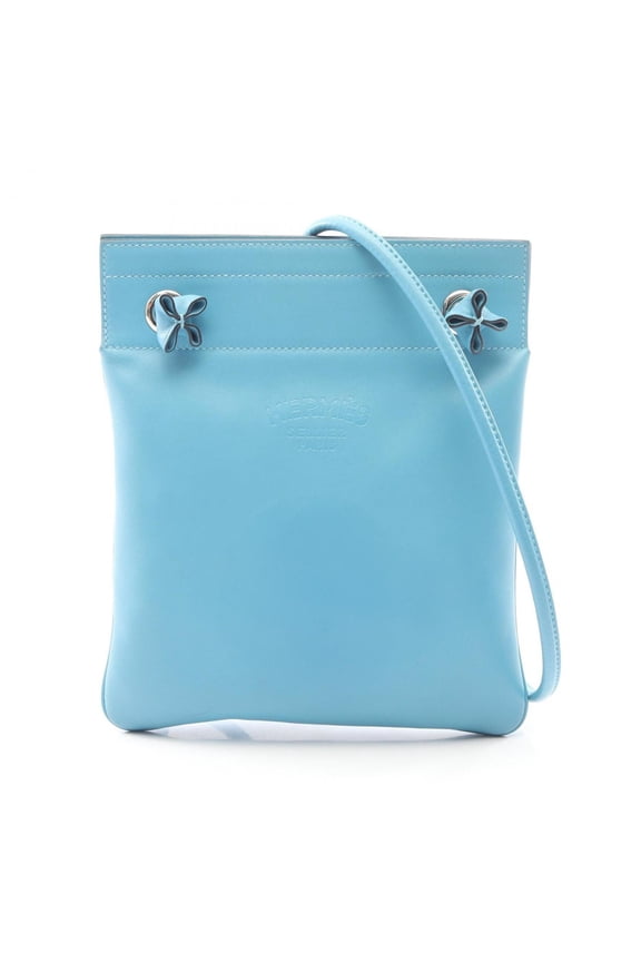 Pre-Owned Hermes Herms Aline Mini Shoulder Bag/Handbag in Leather, Swift Women's, Blue, Blue...