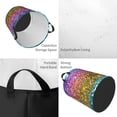 thumbnail image 2 of Balery Glitter Rainbow Cesta de ropa redonda con asas, impermeable, independiente, para ropa, juguetes, dormitorio y familia-Small, 2 of 6