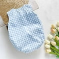 thumbnail image 4 of WRKEKC Baby Girl Casual Romper, Toddler Girl Summer Jumpsuit, Children's Plaid Sleeveless Jumpsuit Baby Summer Breathable Bag Fart Jacket, 4 of 6
