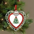 2" x 2" Red & Silver Heart 2024 Ornament Frame by Studio Décor